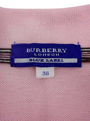 ロゴ刺繍パフスリーブポロシャツ ピンク