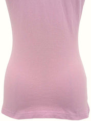 ロゴ刺繍パフスリーブポロシャツ ピンク