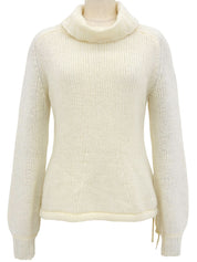 ハイネックニットトップス アイボリー