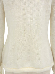 ハイネックニットトップス アイボリー