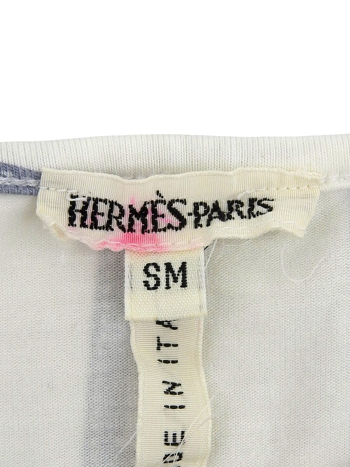 ボルデュックパターン半袖トップス アイスブルー／ホワイト