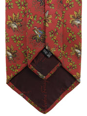 Animal pattern tie in red