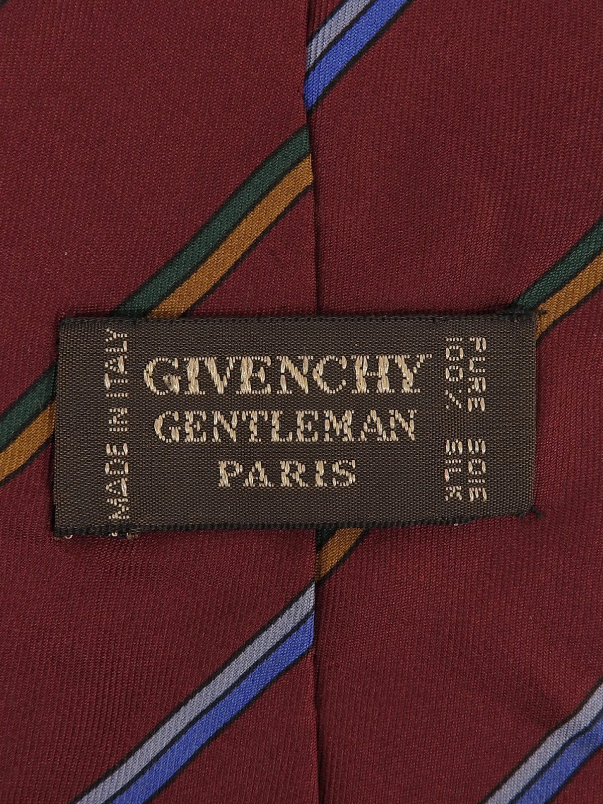 ロゴレジメンタルパターンネクタイ ボルドー/マルチ