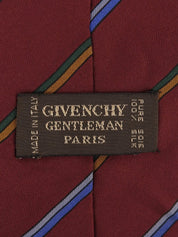 ロゴレジメンタルパターンネクタイ ボルドー/マルチ