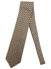 デザインパターンネクタイ イエロー/ブルー