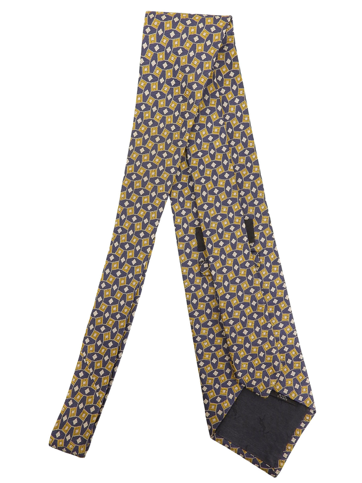 デザインパターンネクタイ イエロー/ブルー