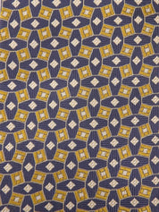 デザインパターンネクタイ イエロー/ブルー