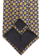 デザインパターンネクタイ イエロー/ブルー