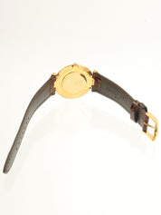 ラウンドロゴフェイスウォッチ ゴールド/ブラウン