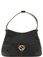 Interlocking One Shoulder Bag Black
