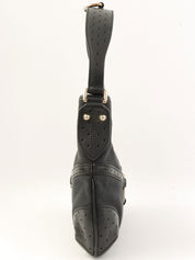 インターロッキングワンショルダーバッグ ブラック