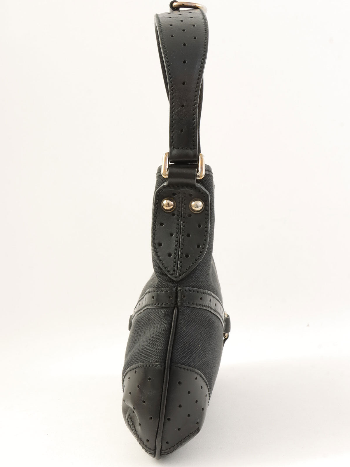 インターロッキングワンショルダーバッグ ブラック