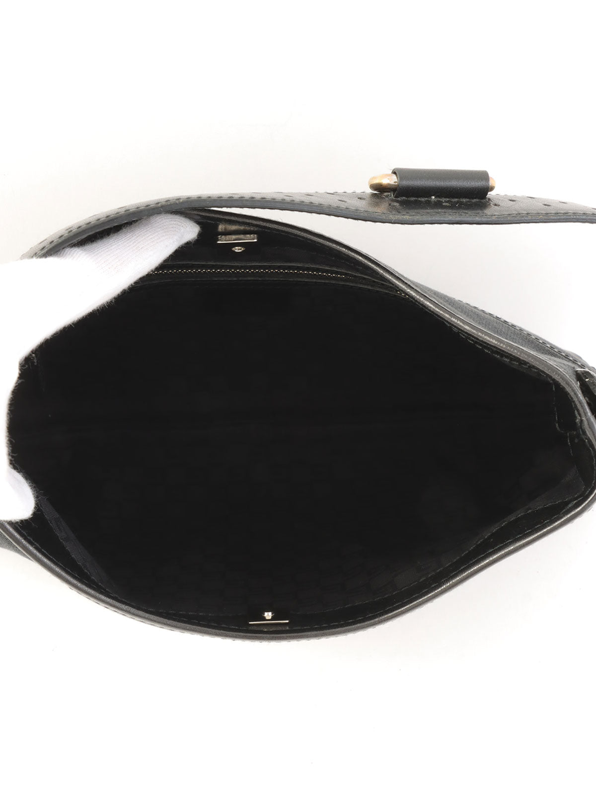 インターロッキングワンショルダーバッグ ブラック