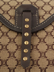 キャンバスマカダムパターンワンショルダーバッグ ベージュ