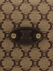 キャンバスマカダムパターンワンショルダーバッグ ベージュ