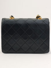 1990年左右制造 香奈儿Matelasse菱格纹CC旋扣迷你链条包 黑色