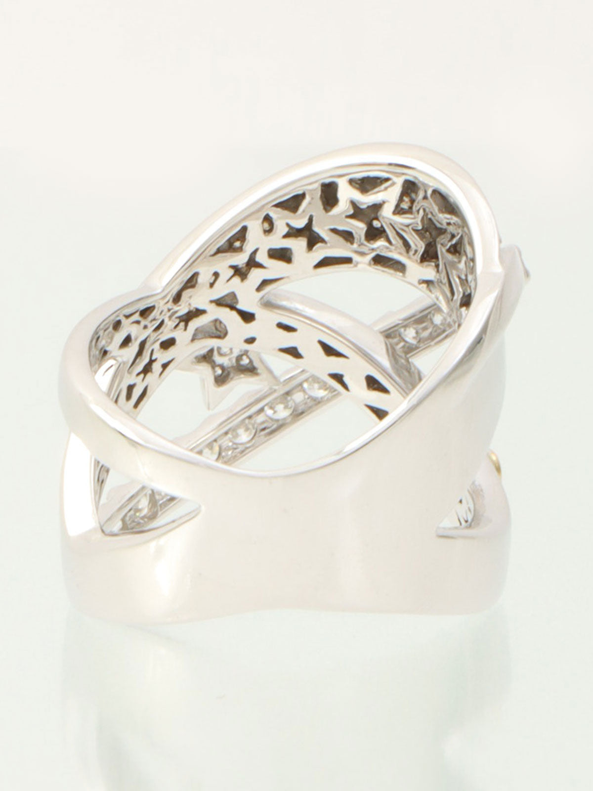 18Kダイヤモンドスターデザインリング シルバー