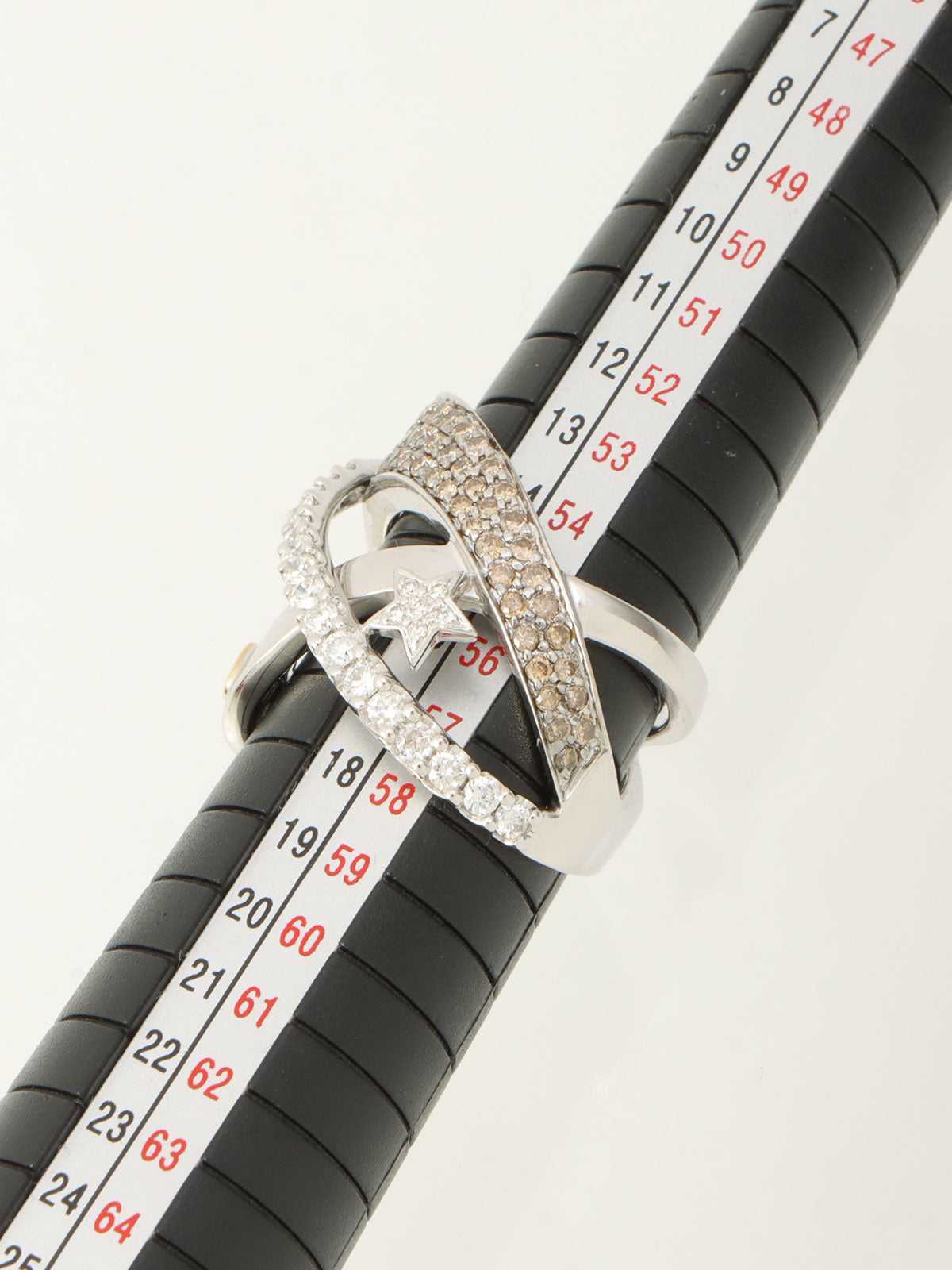 18Kダイヤモンドスターデザインリング シルバー