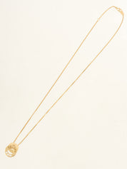 18K Gold Diamond Double Circle Necklace