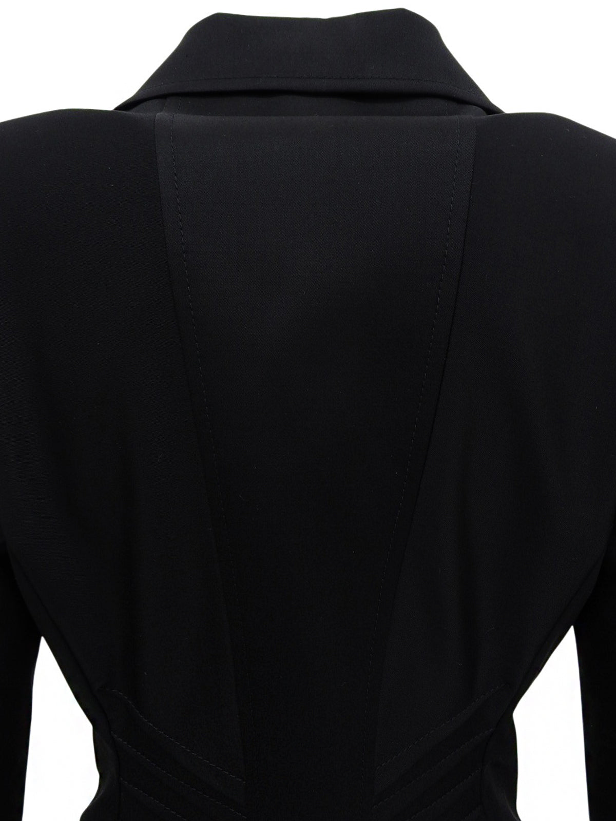 ロゴボタンウエストデザインジャケット ブラック