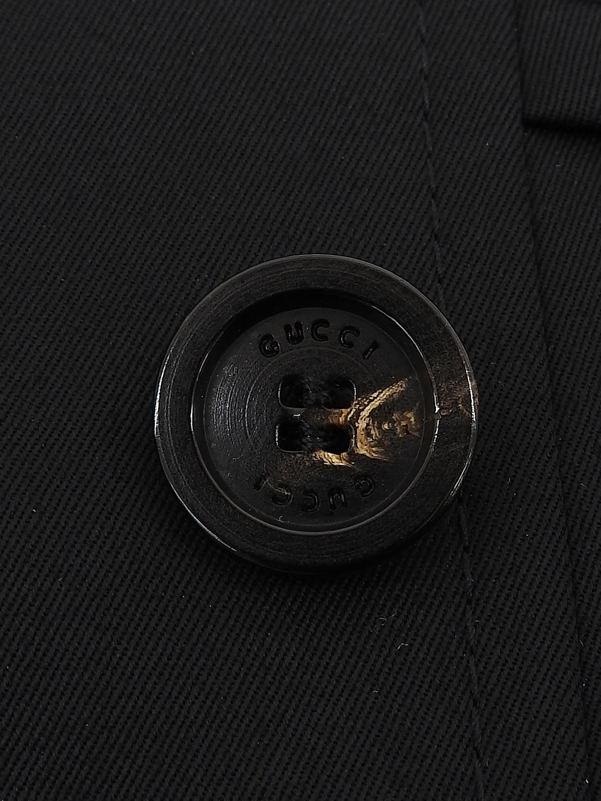 ロゴボタンウエストデザインジャケット ブラック