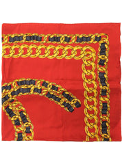 CCマークチェーンデザインパターンスカーフ レッド/マルチ