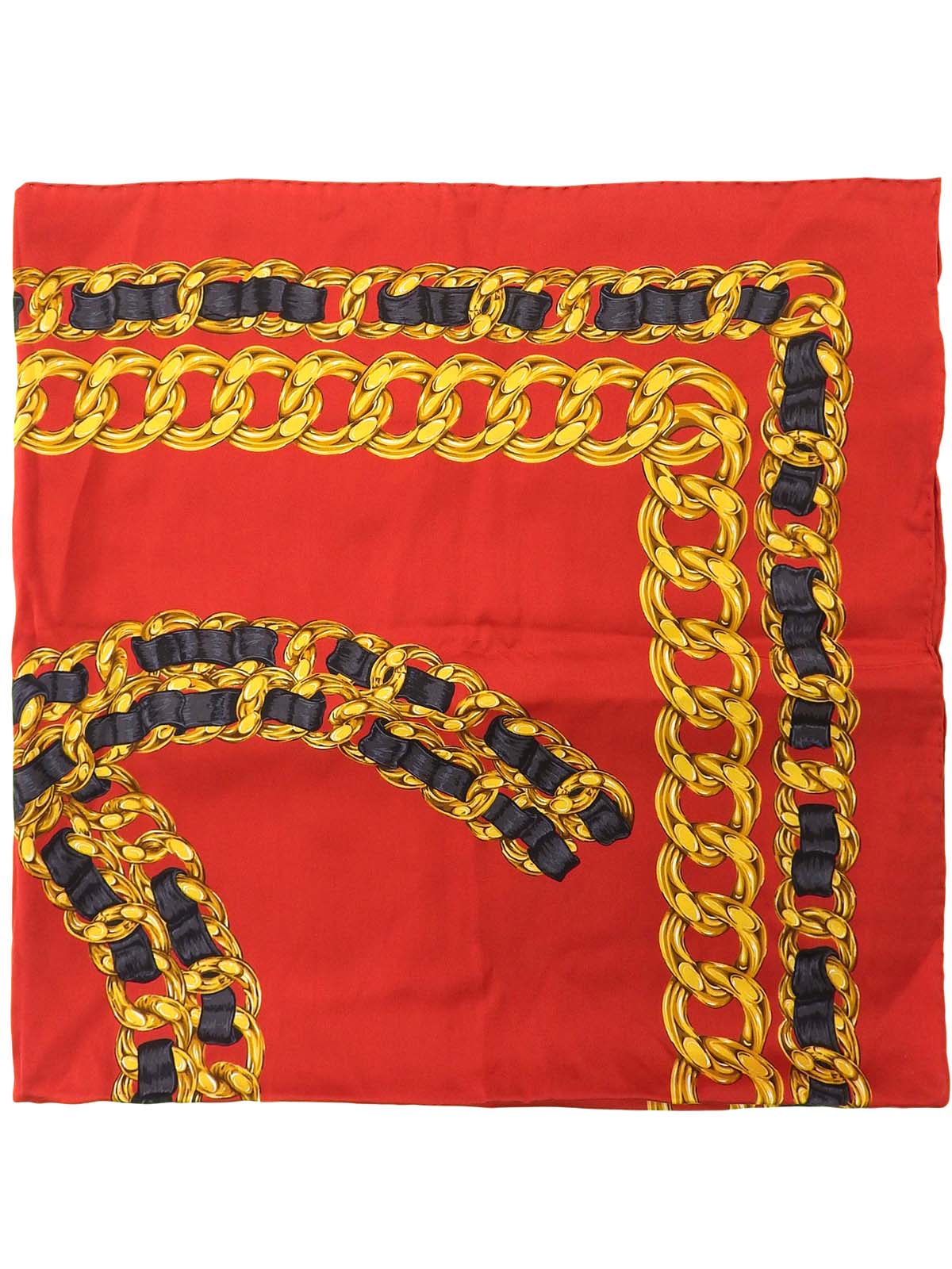 CC Mark Chain Design Pattern Scarf Red/Multi