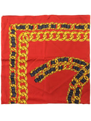 CC Mark Chain Design Pattern Scarf Red/Multi