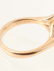 18Kアメジストダイヤモンドスクエアリング ピンクゴールド/パープル