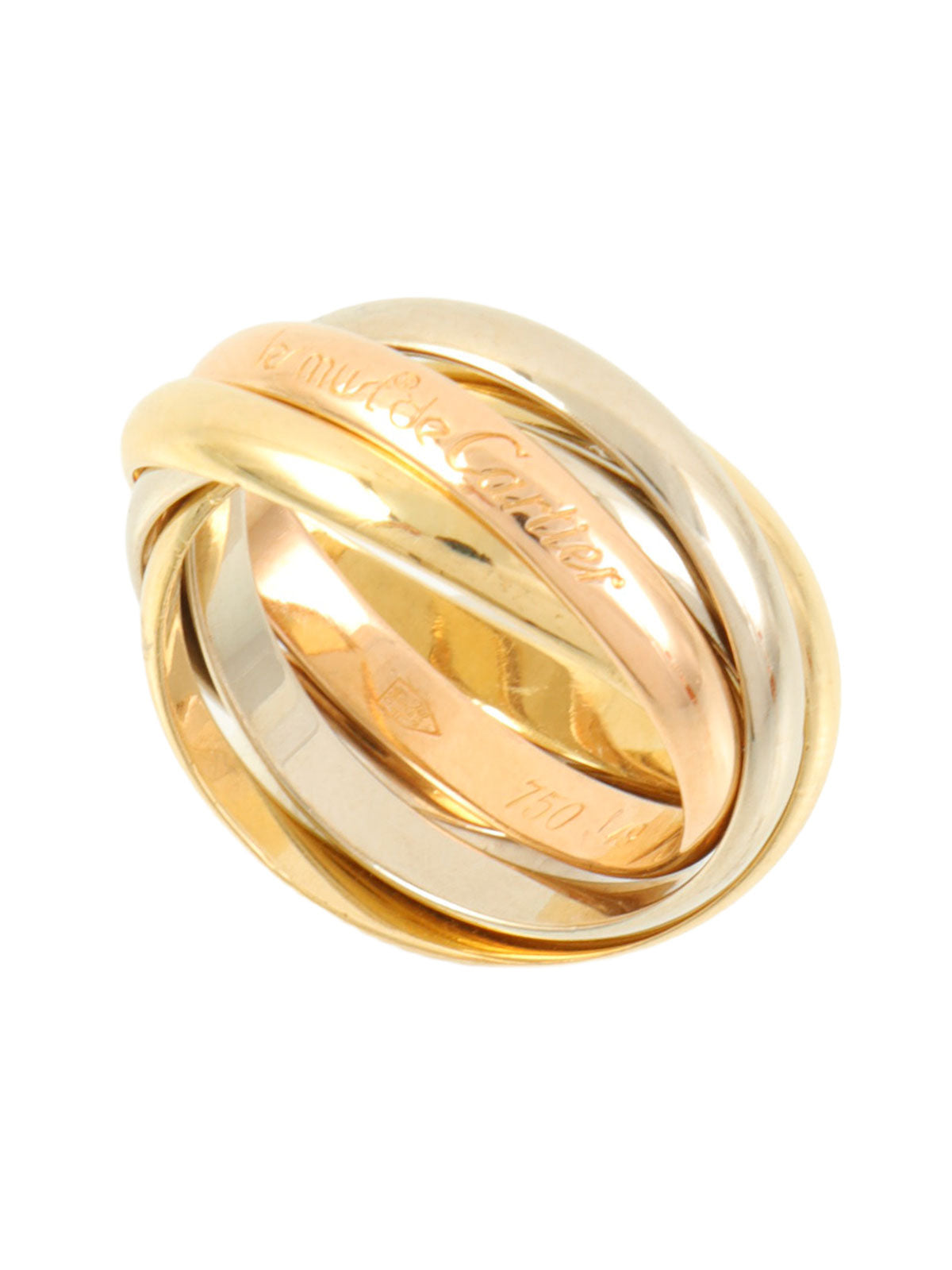 18K5連トリニティリング ホワイトゴールド／イエローゴールド／ピンクゴールド