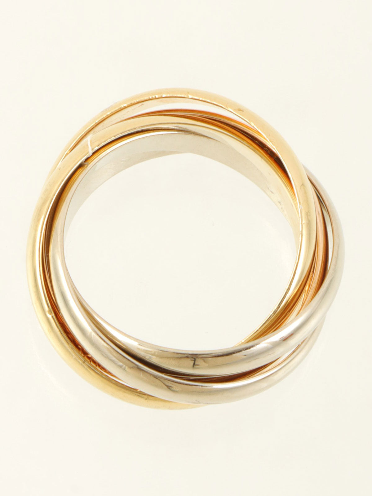 18K5連トリニティリング ホワイトゴールド／イエローゴールド／ピンクゴールド