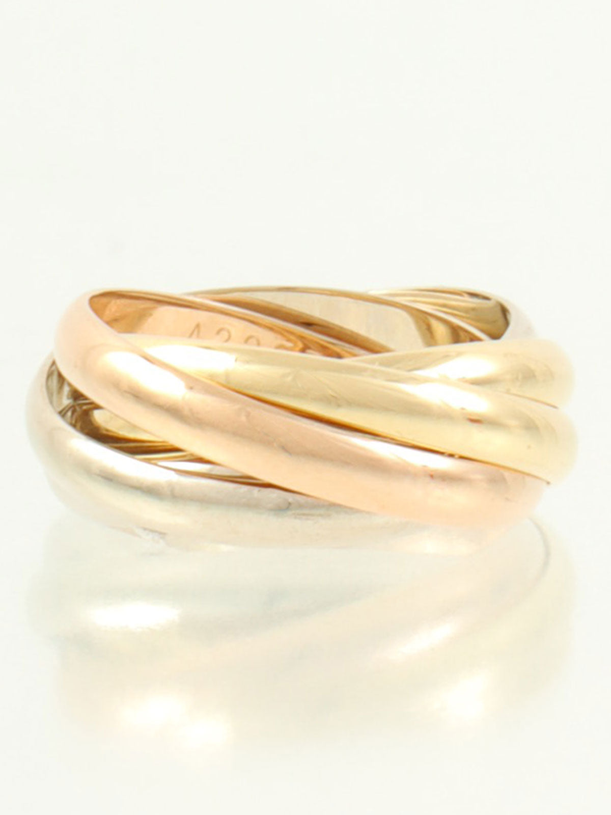 18K5連トリニティリング ホワイトゴールド／イエローゴールド／ピンクゴールド