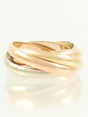 18K5連トリニティリング ホワイトゴールド／イエローゴールド／ピンクゴールド