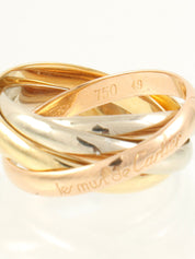 18K5連トリニティリング ホワイトゴールド／イエローゴールド／ピンクゴールド