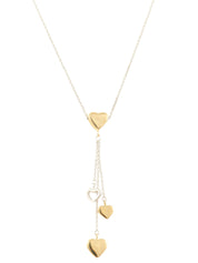 18Kハートモチーフネックレス ゴールド/シルバー