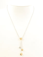 18Kハートモチーフネックレス ゴールド/シルバー