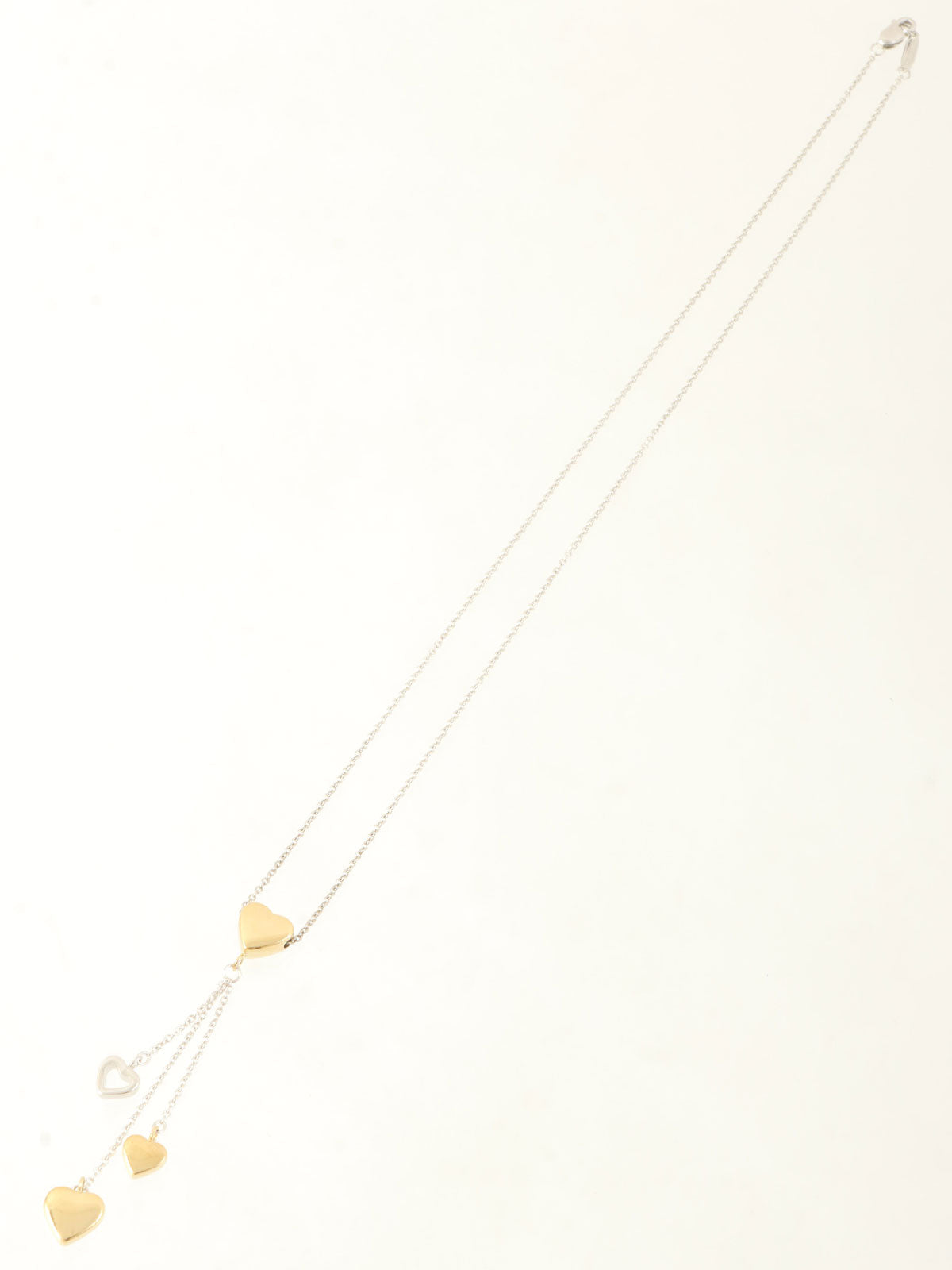 18Kハートモチーフネックレス ゴールド/シルバー
