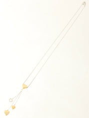 18Kハートモチーフネックレス ゴールド/シルバー