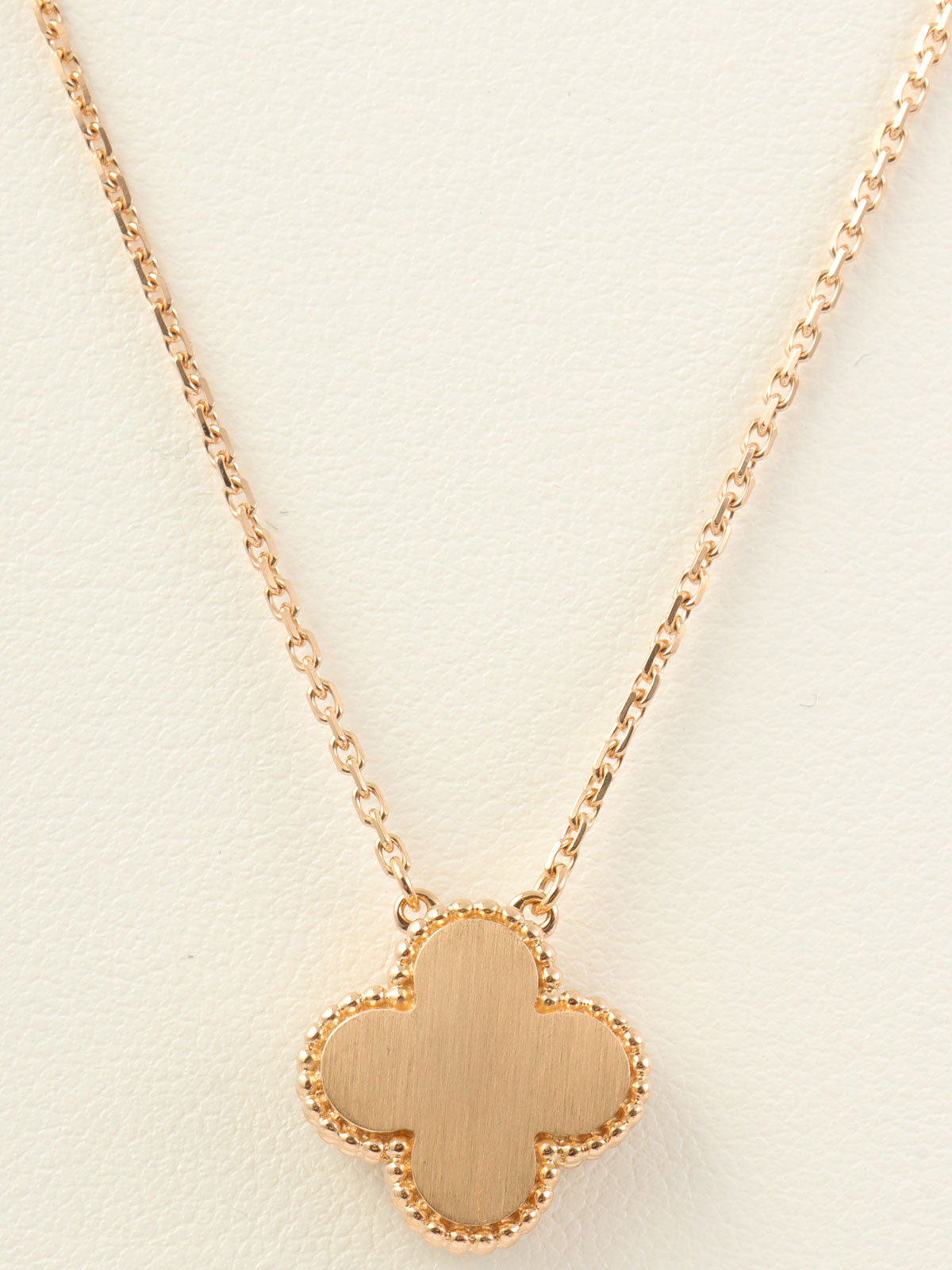 18Kダイヤモンドヴィンテージアルハンブラネックレス ピンクゴールド/ブラック