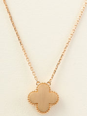 18K钻石复古阿尔罕布拉项链，粉金/黑色