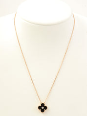 18Kダイヤモンドヴィンテージアルハンブラネックレス ピンクゴールド/ブラック