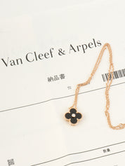 18Kダイヤモンドヴィンテージアルハンブラネックレス ピンクゴールド/ブラック