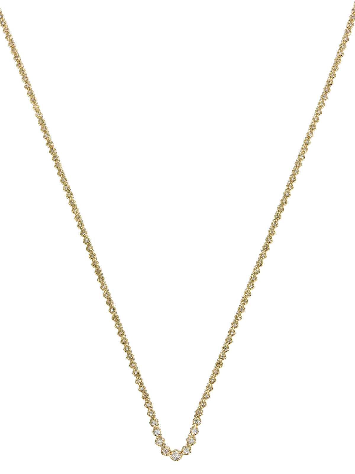 18Kダイヤモンドテニスネックレス ゴールド