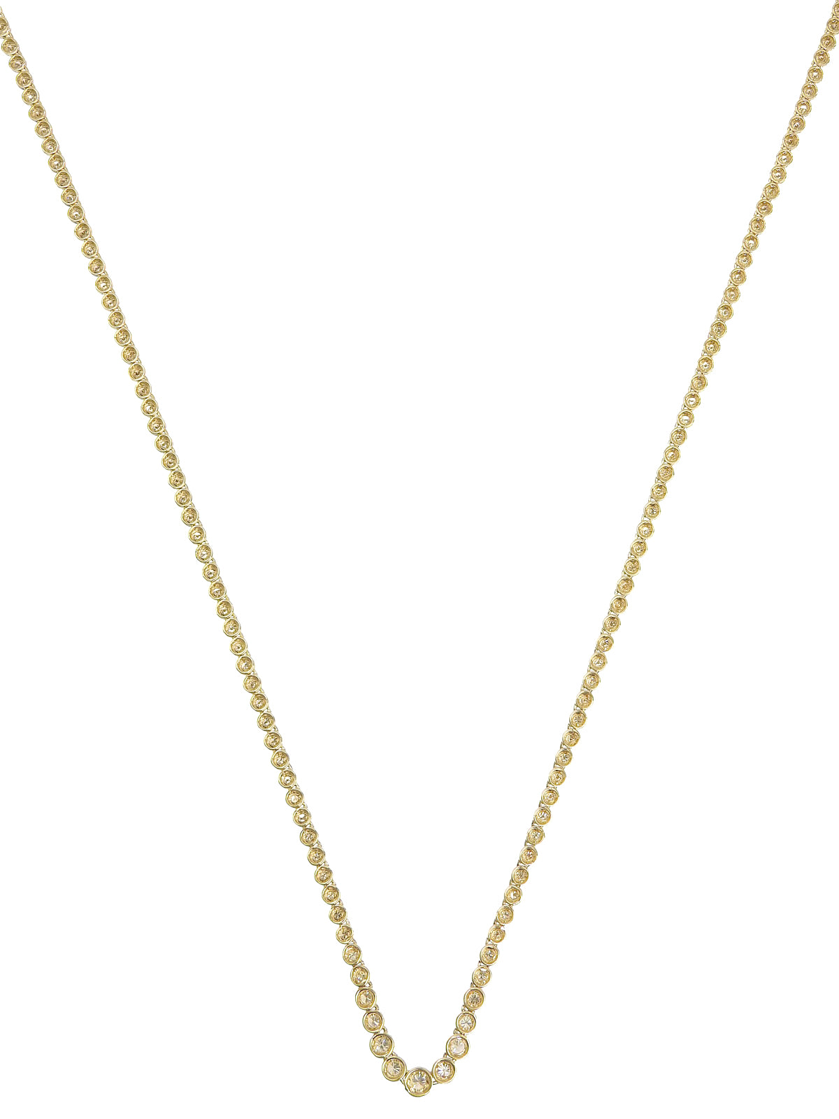 18Kダイヤモンドテニスネックレス ゴールド