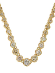 18Kダイヤモンドテニスネックレス ゴールド