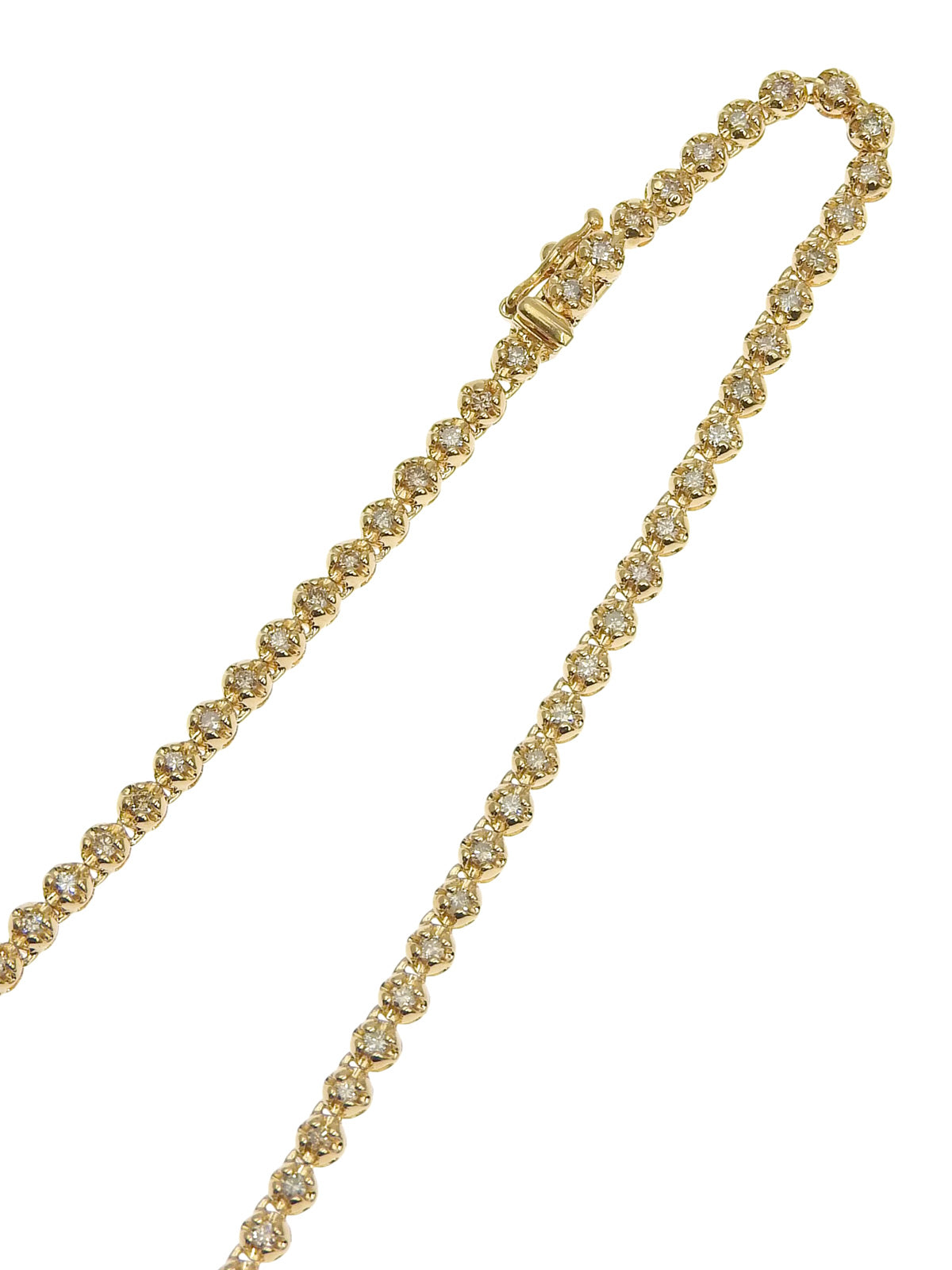 18Kダイヤモンドテニスネックレス ゴールド