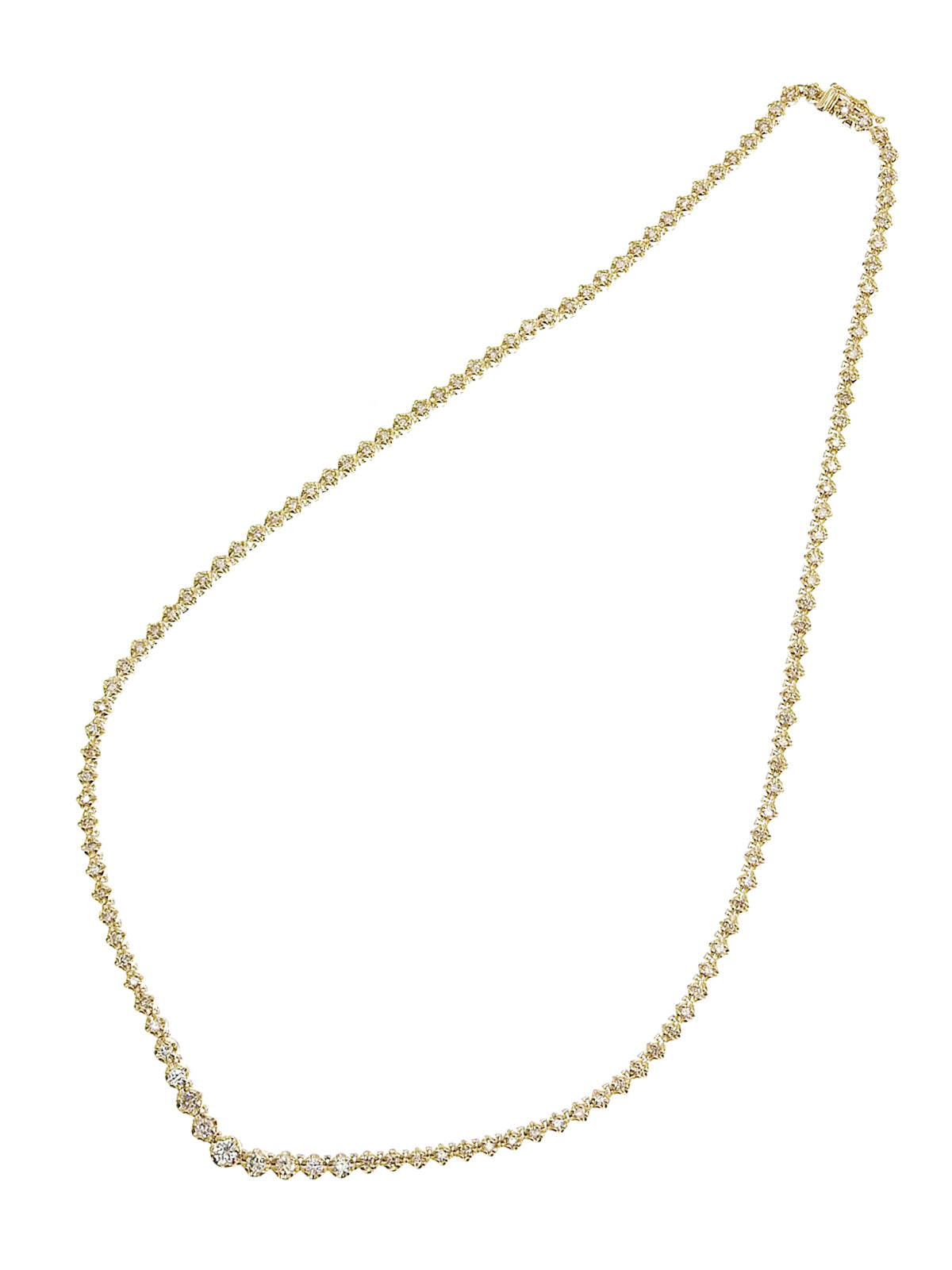 18Kダイヤモンドテニスネックレス ゴールド