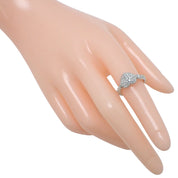 18K Diamond Heart Ring, Silver, #53