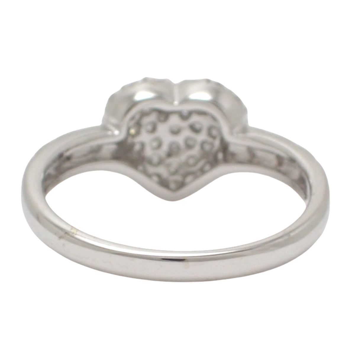 18K Diamond Heart Ring, Silver, #53