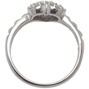 18K Diamond Heart Ring, Silver, #53